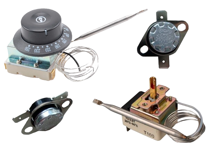foto de varios tipos de termostatos